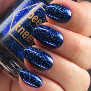 Image provided for Bee's Knees by a paid swatcher featuring the nail polish " Game Playing Deviant "