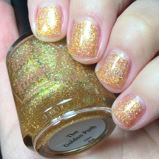 Image provided for Bee's Knees by a paid swatcher featuring the nail polish " The Golden Path "