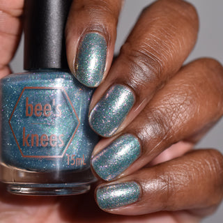 Image provided for Bee's Knees by a paid swatcher featuring the nail polish " Heartbreak "