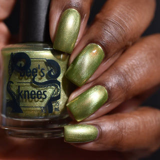 Image provided for Bee's Knees by a paid swatcher featuring the nail polish " This One is Declined "