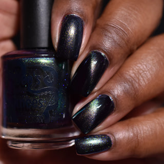 Image provided for Bee's Knees by a paid swatcher featuring the nail polish " An Insane F🦑cking Tentacle Sanctuary "