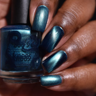 Image provided for Bee's Knees by a paid swatcher featuring the nail polish " I'm Tired of Starving "