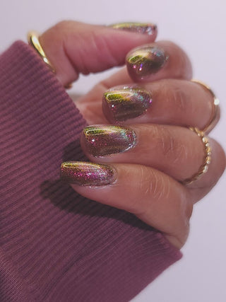 Image provided for Bee's Knees by a paid swatcher featuring the nail polish " That Goes Without Saying "