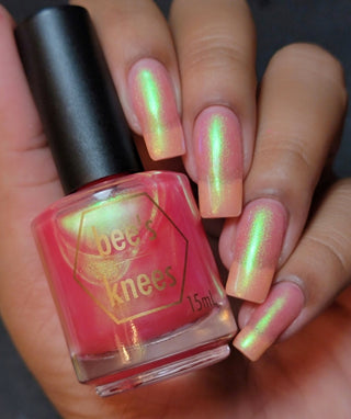 Image provided for Bee's Knees by a paid swatcher featuring the nail polish " I'll Give You a Holy Body "