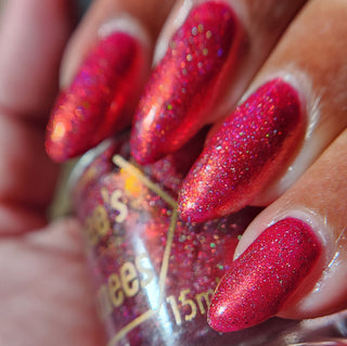 Image provided for Bee's Knees by a paid swatcher featuring the nail polish " Happy Hunting "