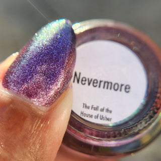 Image provided for Bee's Knees by a paid swatcher featuring the nail polish " Nevermore "