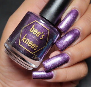 Image provided for Bee's Knees by a paid swatcher featuring the nail polish " Nevermore "