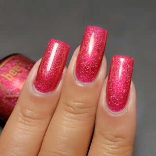 Image provided for Bee's Knees by a paid swatcher featuring the nail polish " Happy Hunting "