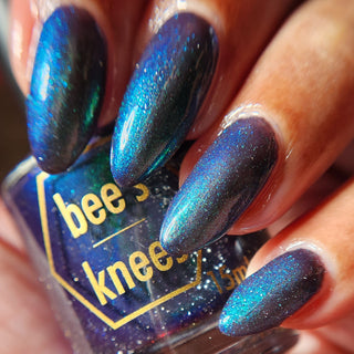 Image provided for Bee's Knees by a paid swatcher featuring the nail polish " Clarity "