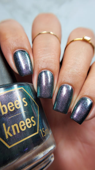 Image provided for Bee's Knees by a paid swatcher featuring the nail polish " Discord "