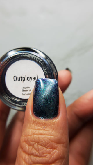 Image provided for Bee's Knees by a paid swatcher featuring the nail polish " Outplayed "