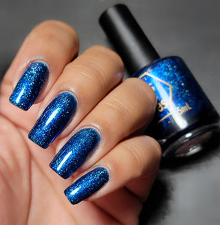 Image provided for Bee's Knees by a paid swatcher featuring the nail polish " Game Playing Deviant "