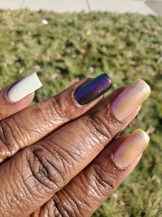 Image provided for Bee's Knees by a paid swatcher featuring the nail polish " Truth "