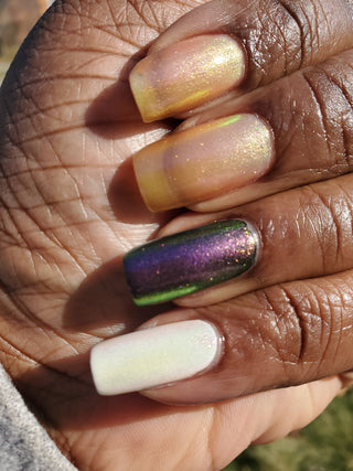 Image provided for Bee's Knees by a paid swatcher featuring the nail polish " Truth "