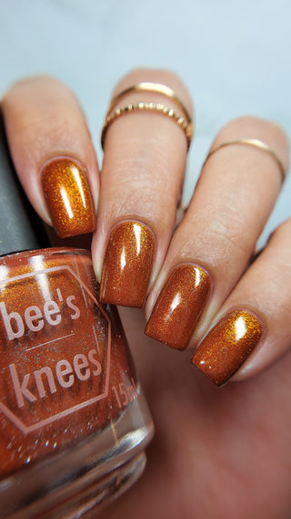 Image provided for Bee's Knees by a paid swatcher featuring the nail polish " You Remind Me That I'm Alive "