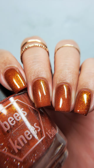 Image provided for Bee's Knees by a paid swatcher featuring the nail polish " You Remind Me That I'm Alive "