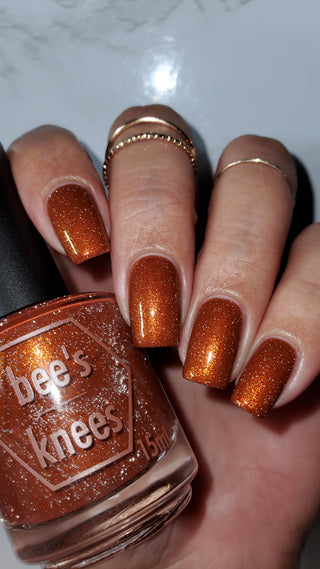 Image provided for Bee's Knees by a paid swatcher featuring the nail polish " You Remind Me That I'm Alive "