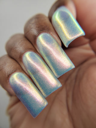 Image provided for Bee's Knees by a paid swatcher featuring the nail polish " They Would Know My Name One Day "