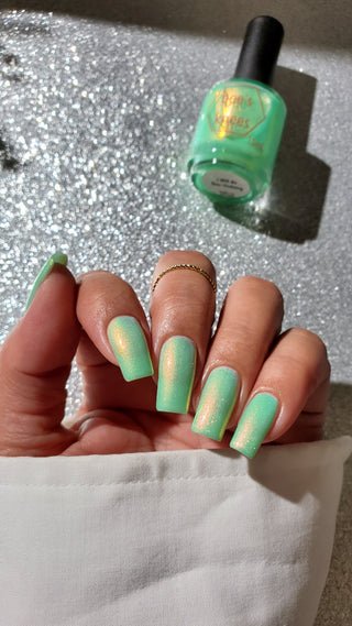 Image provided for Bee's Knees by a paid swatcher featuring the nail polish " I Will Be Your Undoing "