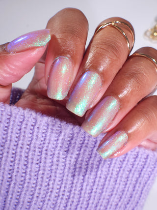 Image provided for Bee's Knees by a paid swatcher featuring the nail polish " Get Lobstered "