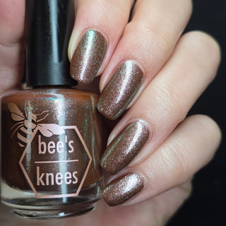 Image provided for Bee's Knees by a paid swatcher featuring the nail polish " Tend the Flames "
