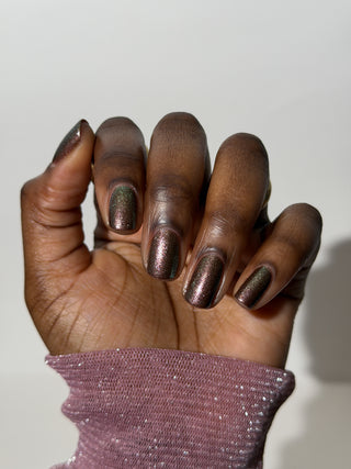 Image provided for Bee's Knees by a paid swatcher featuring the nail polish " Tend the Flames "