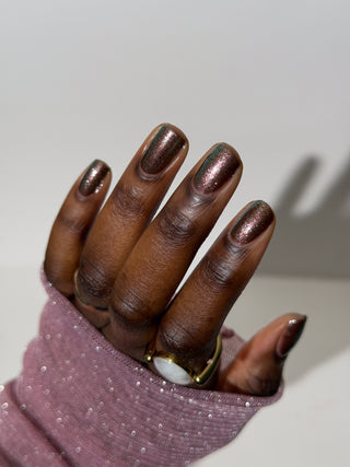 Image provided for Bee's Knees by a paid swatcher featuring the nail polish " Tend the Flames "