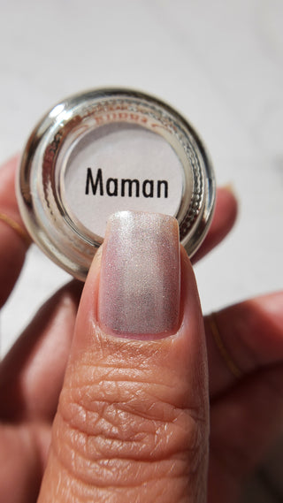Image provided for Bee's Knees by a paid swatcher featuring the nail polish " Maman "