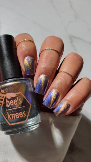 Image provided for Bee's Knees by a paid swatcher featuring the nail polish " It Doesn't Know Any Better, But You Do "