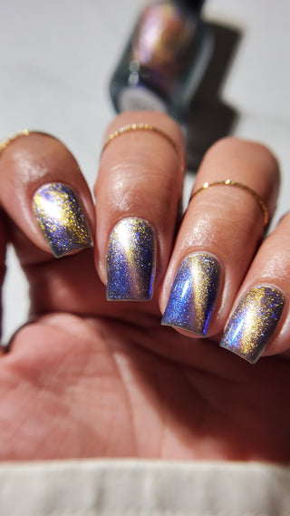 Image provided for Bee's Knees by a paid swatcher featuring the nail polish " It Doesn't Know Any Better, But You Do "