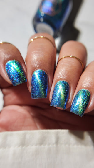 Image provided for Bee's Knees by a paid swatcher featuring the nail polish " In Seeking Life, I Created Death "