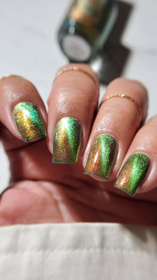 Image provided for Bee's Knees by a paid swatcher featuring the nail polish " Please Always Helps "