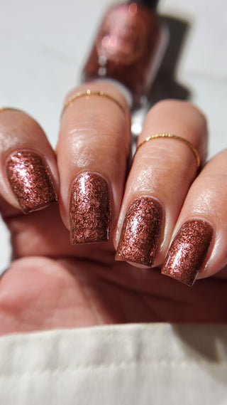 Image provided for Bee's Knees by a paid swatcher featuring the nail polish " The Narrow Limits of Academia "