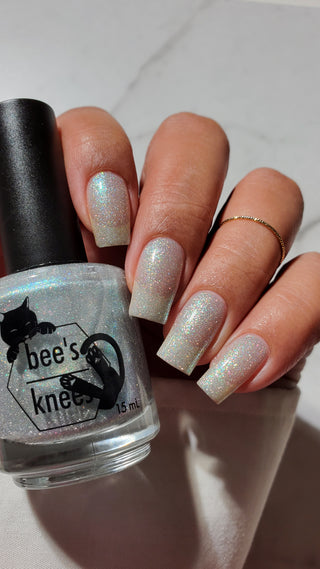 Image provided for Bee's Knees by a paid swatcher featuring the nail polish " The Source "