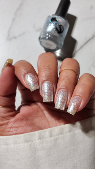 Image provided for Bee's Knees by a paid swatcher featuring the nail polish " Hold Your Unicorns "