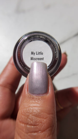 Image provided for Bee's Knees by a paid swatcher featuring the nail polish " My Little Miscreant "