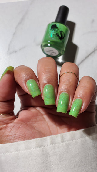 Image provided for Bee's Knees by a paid swatcher featuring the nail polish " I Really Liked Pudding "