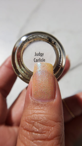 Image provided for Bee's Knees by a paid swatcher featuring the nail polish " Judgy Carlisle "