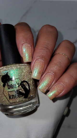 Image provided for Bee's Knees by a paid swatcher featuring the nail polish " Judgy Carlisle "