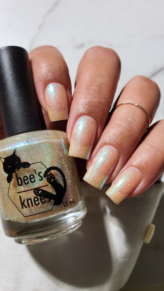 Image provided for Bee's Knees by a paid swatcher featuring the nail polish " Judgy Carlisle "