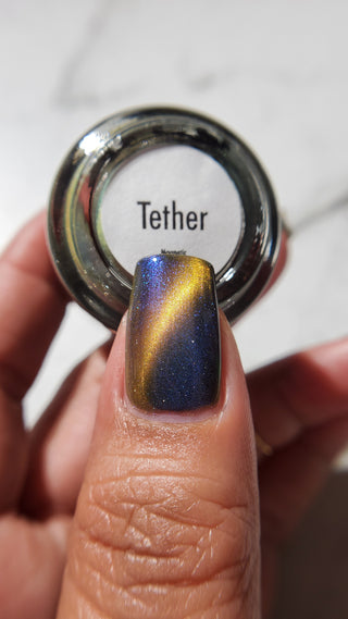 Image provided for Bee's Knees by a paid swatcher featuring the nail polish " Tether "