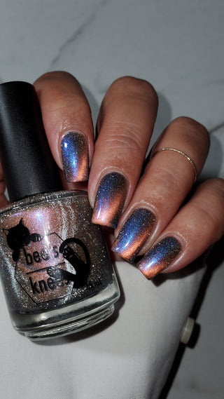 Image provided for Bee's Knees by a paid swatcher featuring the nail polish " Tether "