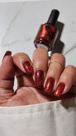 Image provided for Bee's Knees by a paid swatcher featuring the nail polish " Chained to the Desk "