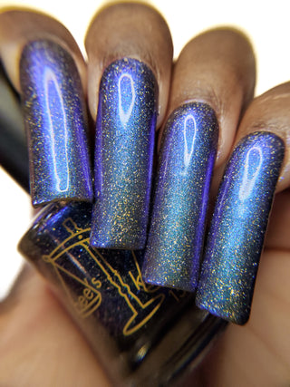 Image provided for Bee's Knees by a paid swatcher featuring the nail polish " Every Accusation is Always a Confession "