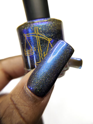 Image provided for Bee's Knees by a paid swatcher featuring the nail polish " Every Accusation is Always a Confession "