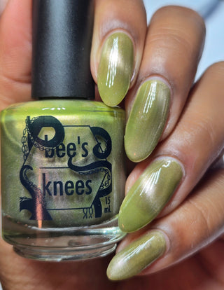 Image provided for Bee's Knees by a paid swatcher featuring the nail polish " Happy Tuesday "