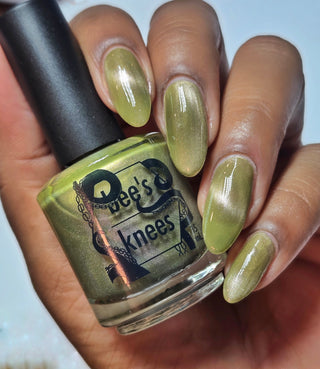 Image provided for Bee's Knees by a paid swatcher featuring the nail polish " Happy Tuesday "