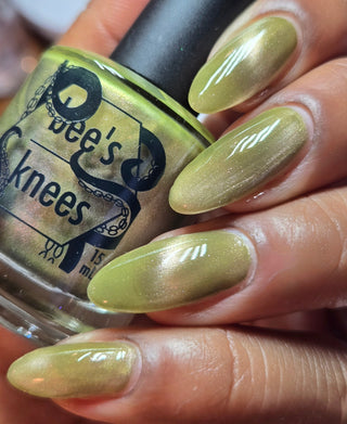 Image provided for Bee's Knees by a paid swatcher featuring the nail polish " Happy Tuesday "