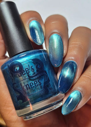 Image provided for Bee's Knees by a paid swatcher featuring the nail polish " I'm Tired of Starving "