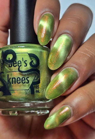 Image provided for Bee's Knees by a paid swatcher featuring the nail polish " This One is Declined "